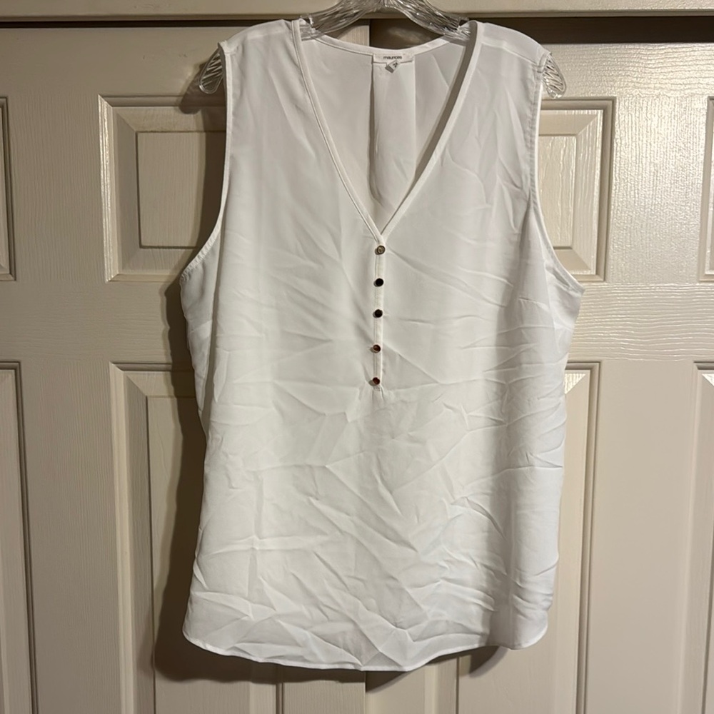 White Sleeveless Top